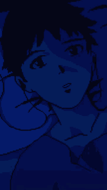a pixel art drawing of a person sleeping in a bed