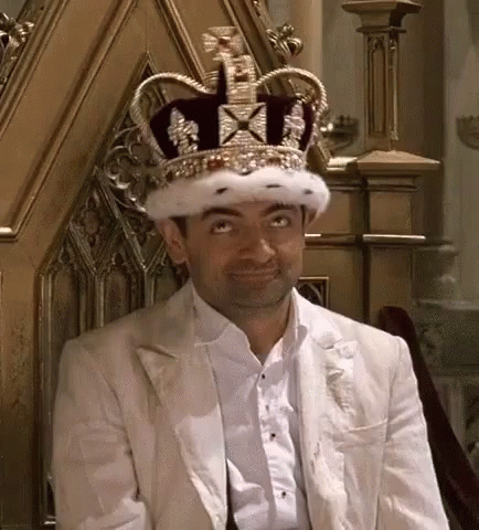 Rowan Atkinson Crown GIF - Rowan Atkinson Crown Crowing GIFs