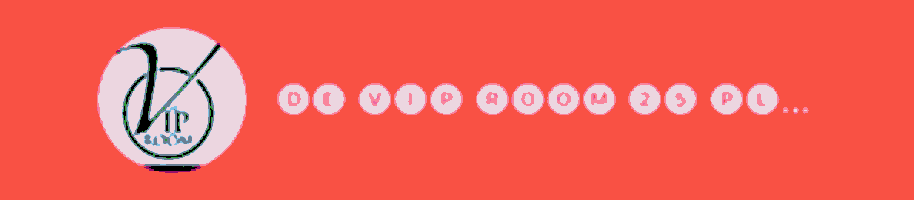a purple background with a white circle and the words vip room