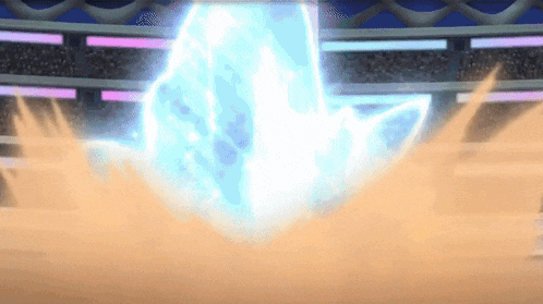 a lightning bolt is coming out of the ground