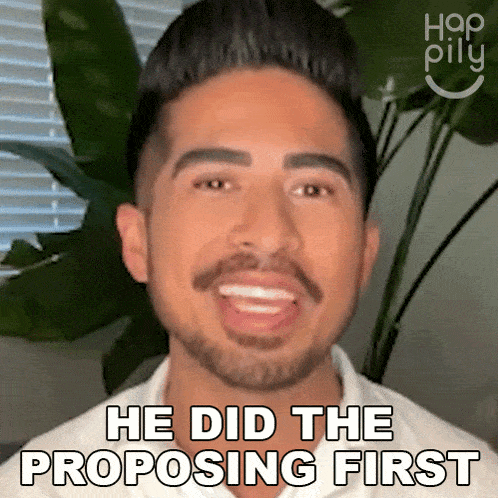 He Did The Proposing First Happily GIF - He Did The Proposing First Happily He Proposed Initially GIFs