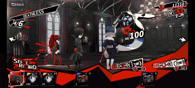 a screenshot of a video game that says deathless on the top