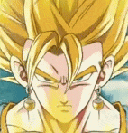 a close up of a cartoon character 's face with a lot of hair .