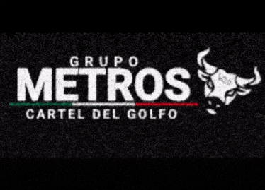 a logo for grupo metros cartel del golfo with a bull