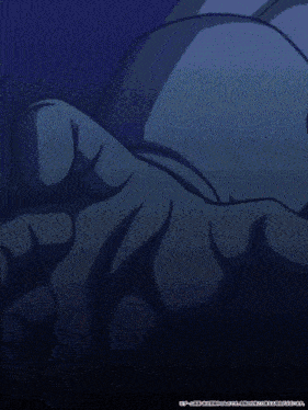 a close up of a person 's hand in a cartoon