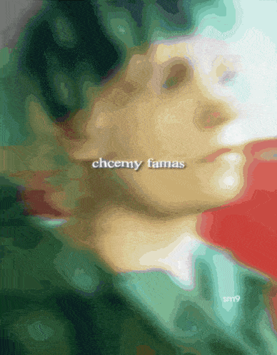 a painting of a woman with the words " chcemy famas " written on it