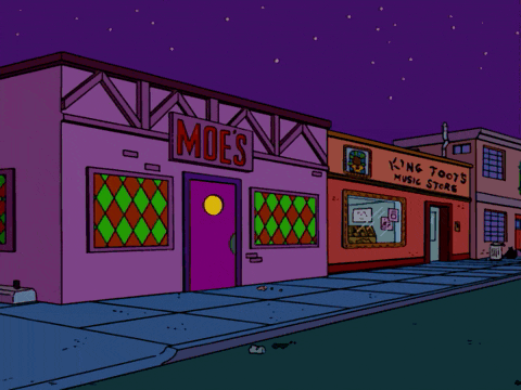 moe 's music store and king toots music store are shown