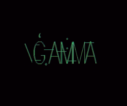 a black background with the word gamma in green letters