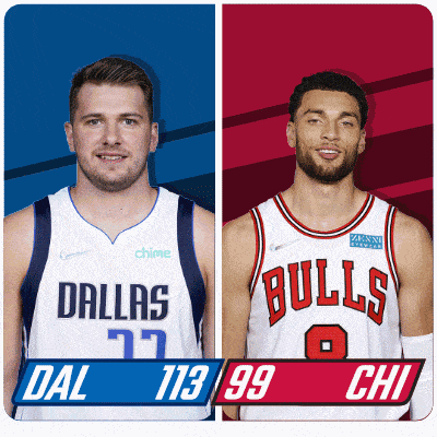 two basketball players from the dallas and bulls teams