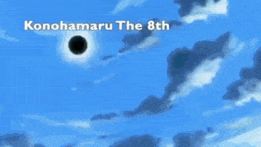 an aerial view of a forest with the words konohamaru the 8th written on it .