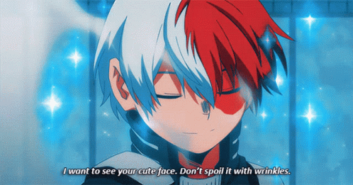 I Want To See You Cute Face Dont Spoil It With Wrinkles GIF - I Want To See You Cute Face Dont Spoil It With Wrinkles My Hero Academia GIFs