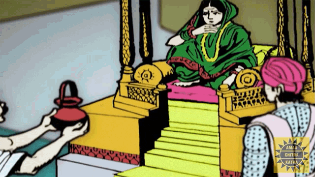 Accepting Offerings Ahilyabai Holkar GIF - Accepting Offerings Ahilyabai Holkar Amar Chitra Katha GIFs