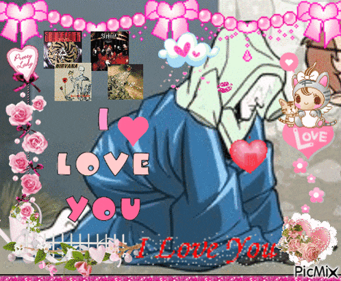 a picture of a person with the words i love you