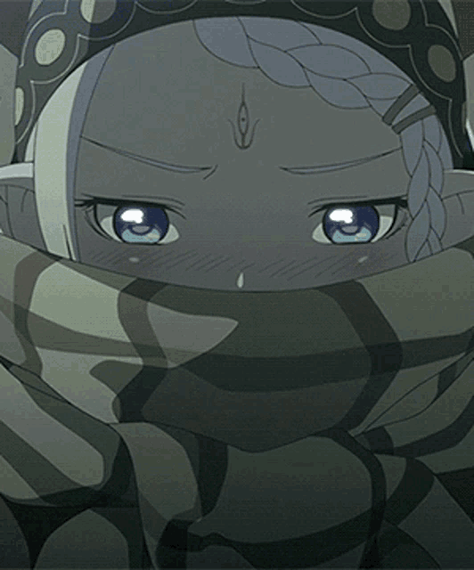 a close up of a girl with blue eyes and a crown on her head