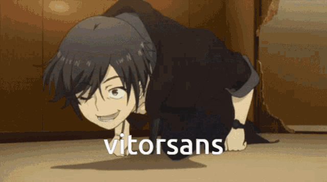 a cartoon character with the word vitorsans written on it