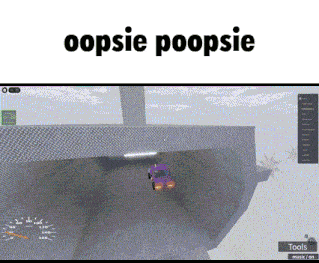 a screenshot of a video game that says ' oopsie poopsie ' on the top
