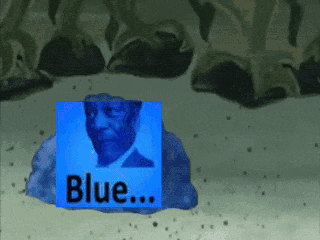 a picture of a man in a suit is surrounded by the word blue