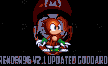 a pixel art of a cartoon character eating a pizza with the words remo996 v2.l updated goodard below it