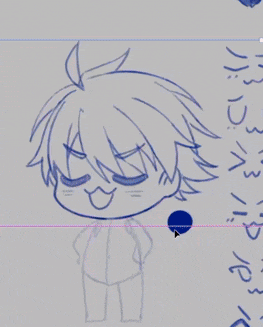 a drawing of a person with various facial expressions on a blue background