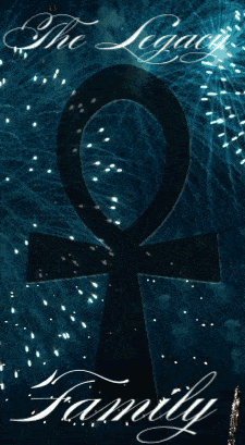 an ankh symbol with the words the legacy family on it