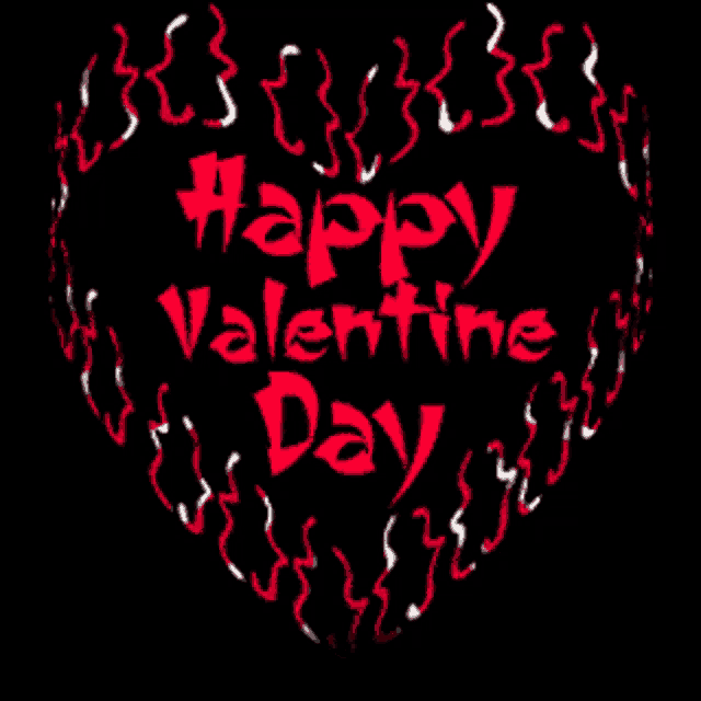 a happy valentine 's day greeting card with a heart in the middle