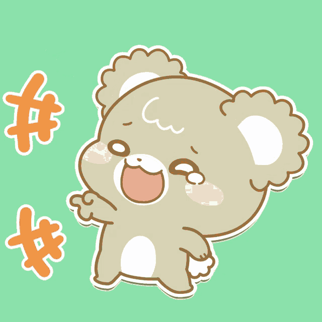 a cartoon drawing of a teddy bear with chinese writing behind him