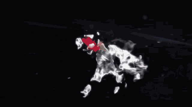 a black background with a white smoke coming out of the middle