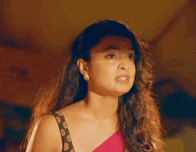 a woman in a red saree says yeah sab kya hai