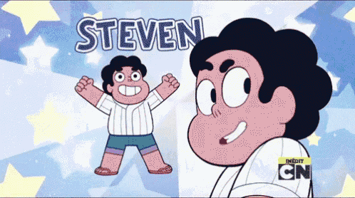 a cartoon character named steven from cn is shown