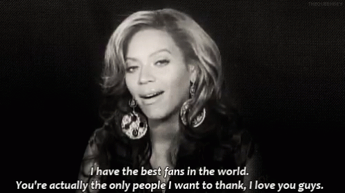 Beyonce Best Fans In The World GIF - Beyonce Best Fans In The World I Love You Guys GIFs