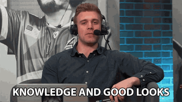 Knowledge And Good Looks Dave Olson GIF - Knowledge And Good Looks Dave Olson Dolsonlive GIFs
