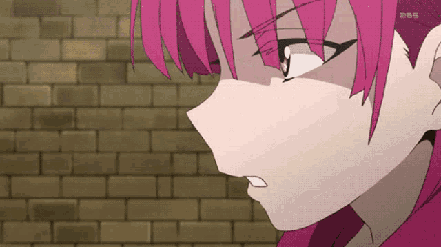 a close up of a girl 's face with the letters mbs on the bottom right