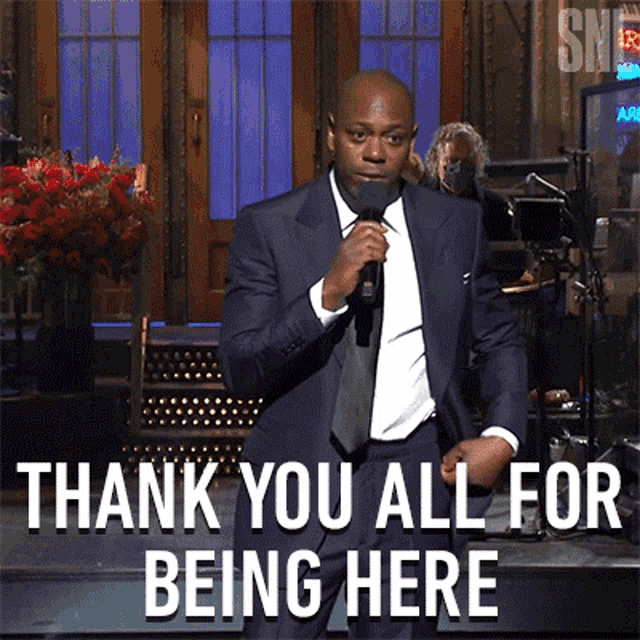 Thank You All For Being Here Dave Chappelle GIF - Thank You All For Being Here Dave Chappelle Saturday Night Live GIFs