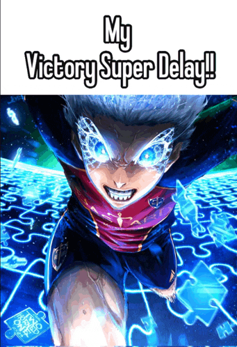 a poster of a soccer player that says my victory super delay !!