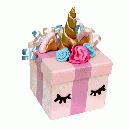 Happy Birthday Unicorn Birthday Present GIF - Happy Birthday Unicorn Birthday Present Goey GIFs