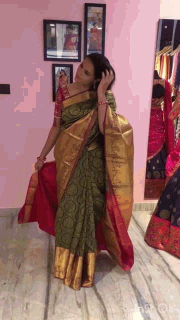 Saree Silk Saree GIF - Saree Silk Saree Saree Woman GIFs