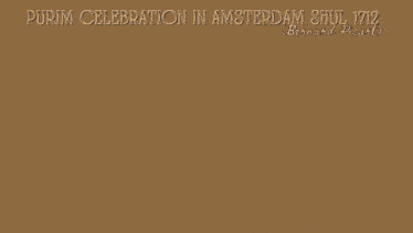 a poster for purim celebration in amsterdam shul 1712
