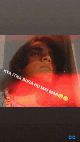 a picture of a person with the words kya itna bura hu mai maa on it