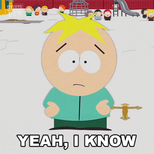 Yeah I Know Butters Stotch GIF - Yeah I Know Butters Stotch South Park GIFs