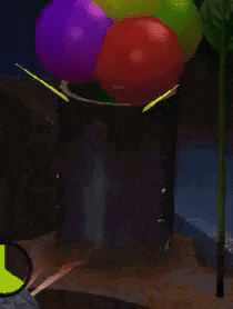 a bunch of balloons floating in the air