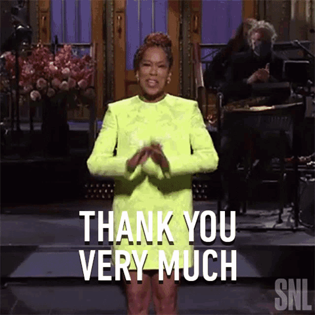 Thank You Very Much Regina King GIF - Thank You Very Much Regina King Saturday Night Live GIFs