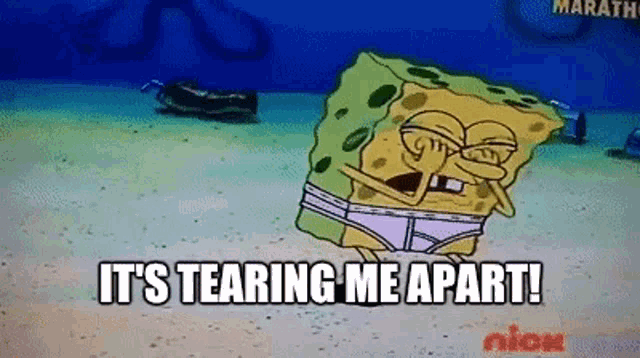 Spongebob Its Tearing Me Apart GIF - Spongebob Its Tearing Me Apart Crying GIFs