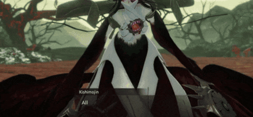 a video game character named kashimajin says " all "