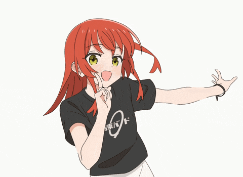 a drawing of a girl with red hair wearing a black shirt