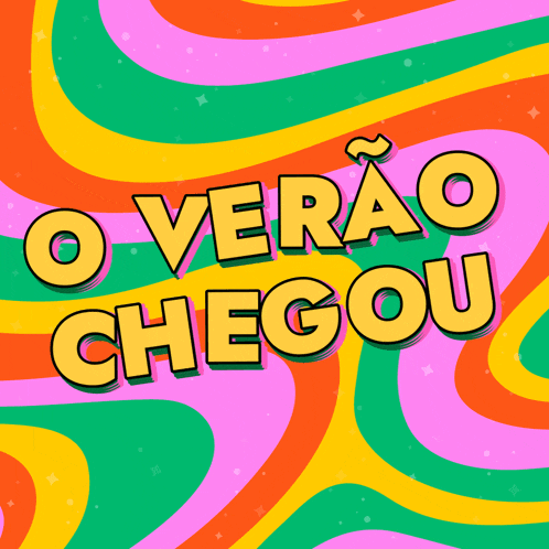 a colorful poster with the words o verao chegou