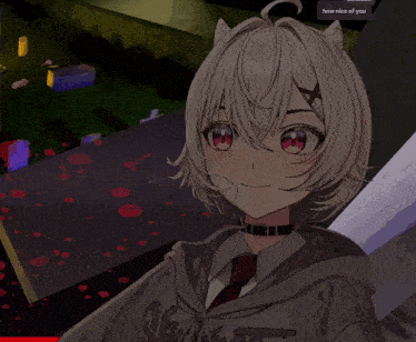 a screenshot of a video game with the words " how nice of you " at the top
