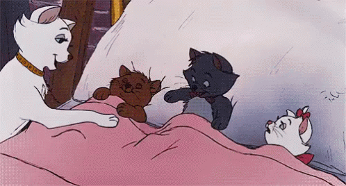 Getting Into Bed At The End Of The Day GIF - Disney Cats Endofday GIFs