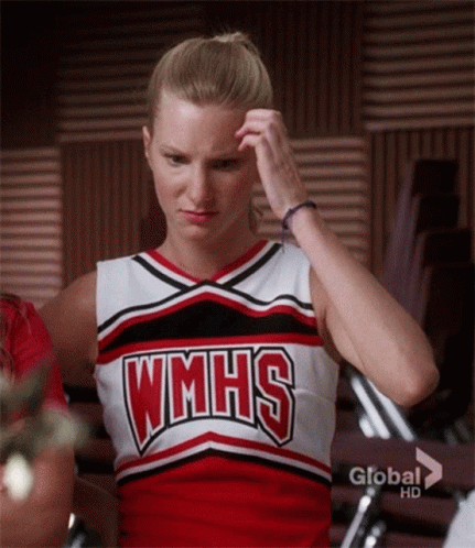 Glee Brittany Pierce GIF - Glee Brittany Pierce Scratch Head GIFs