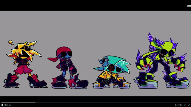 a group of cartoon characters standing next to each other on ice skates