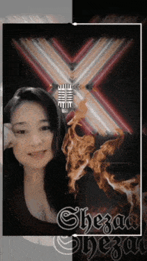 a picture of a woman with the name chezaa written on it